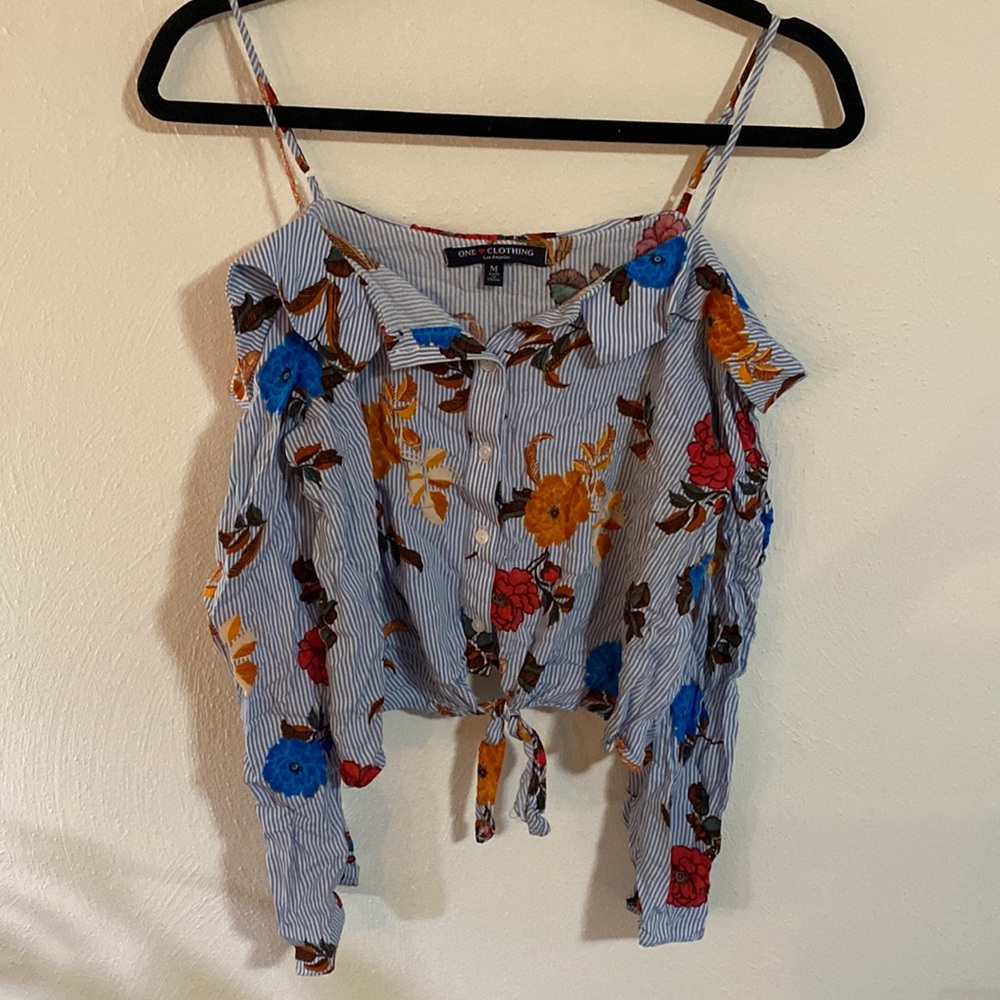 Women Blouse off shoulder tie in front